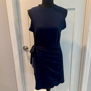 Women's Sleeveless T-shirt Dress, L, EUC, Navy